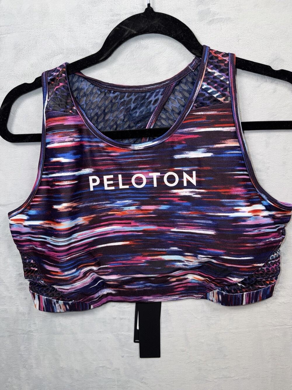 NEW PELOTON Size XXL Women's Sports Bra Multicolor MELODY High Neck